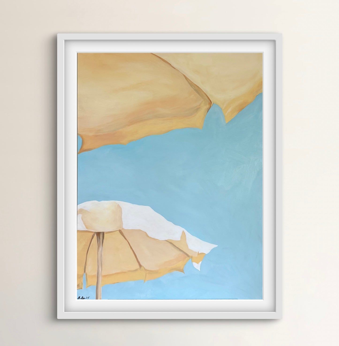 Yellow Umbrellas Poster Print