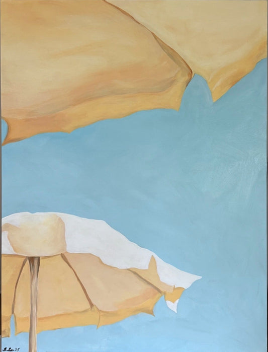 Yellow Umbrellas Original Painting