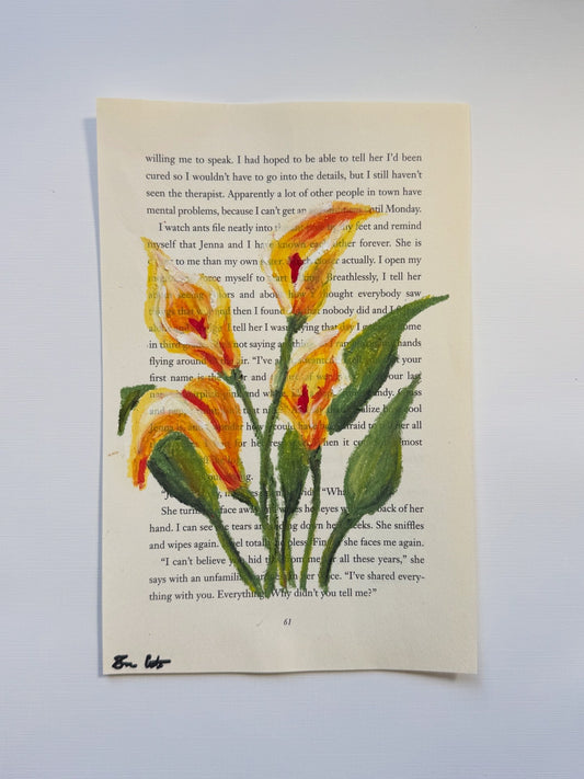 Calla Lilies Book Page