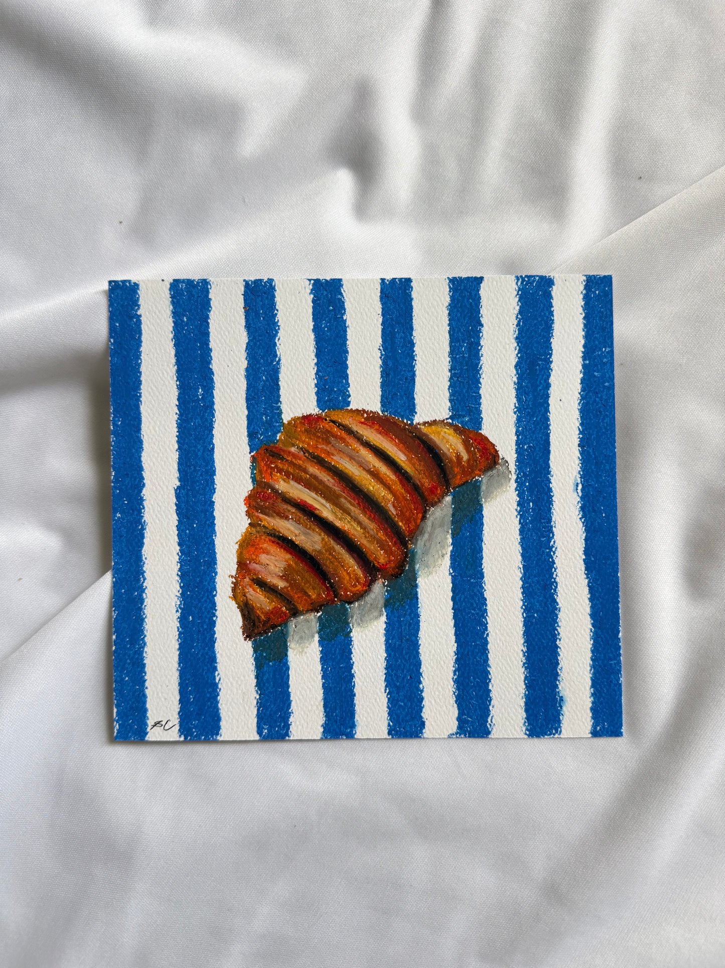 Croissant Oil Pastel Drawing