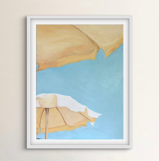 Yellow Umbrellas Poster Print